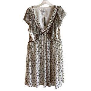 MNG by Mango NWT Laureen Peasant Dress Misses size 10